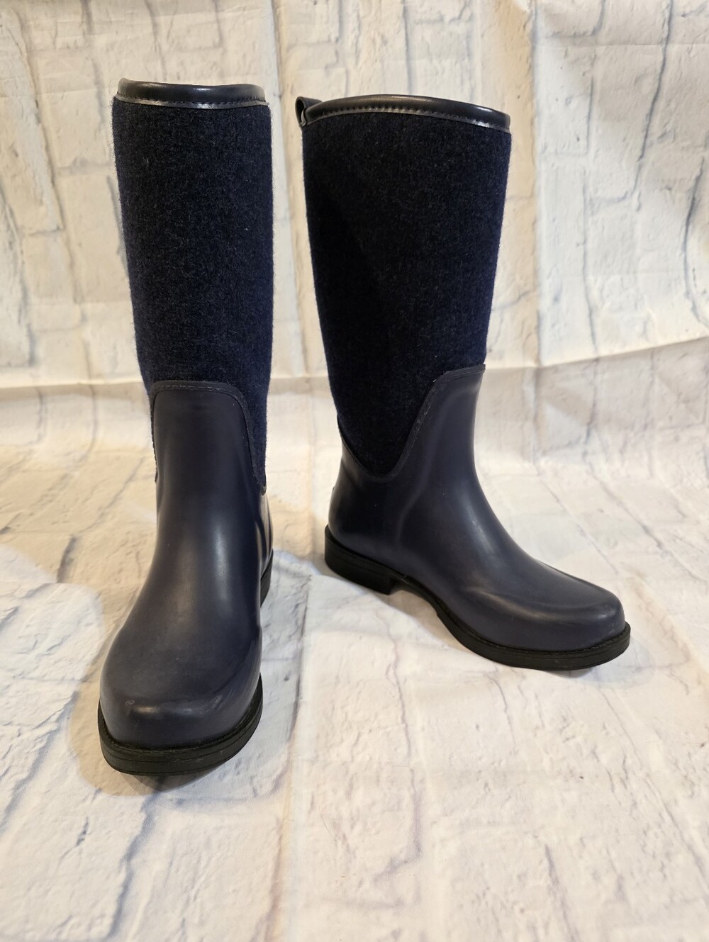 UGG Navy and Navy Tall Winter Rain Boots